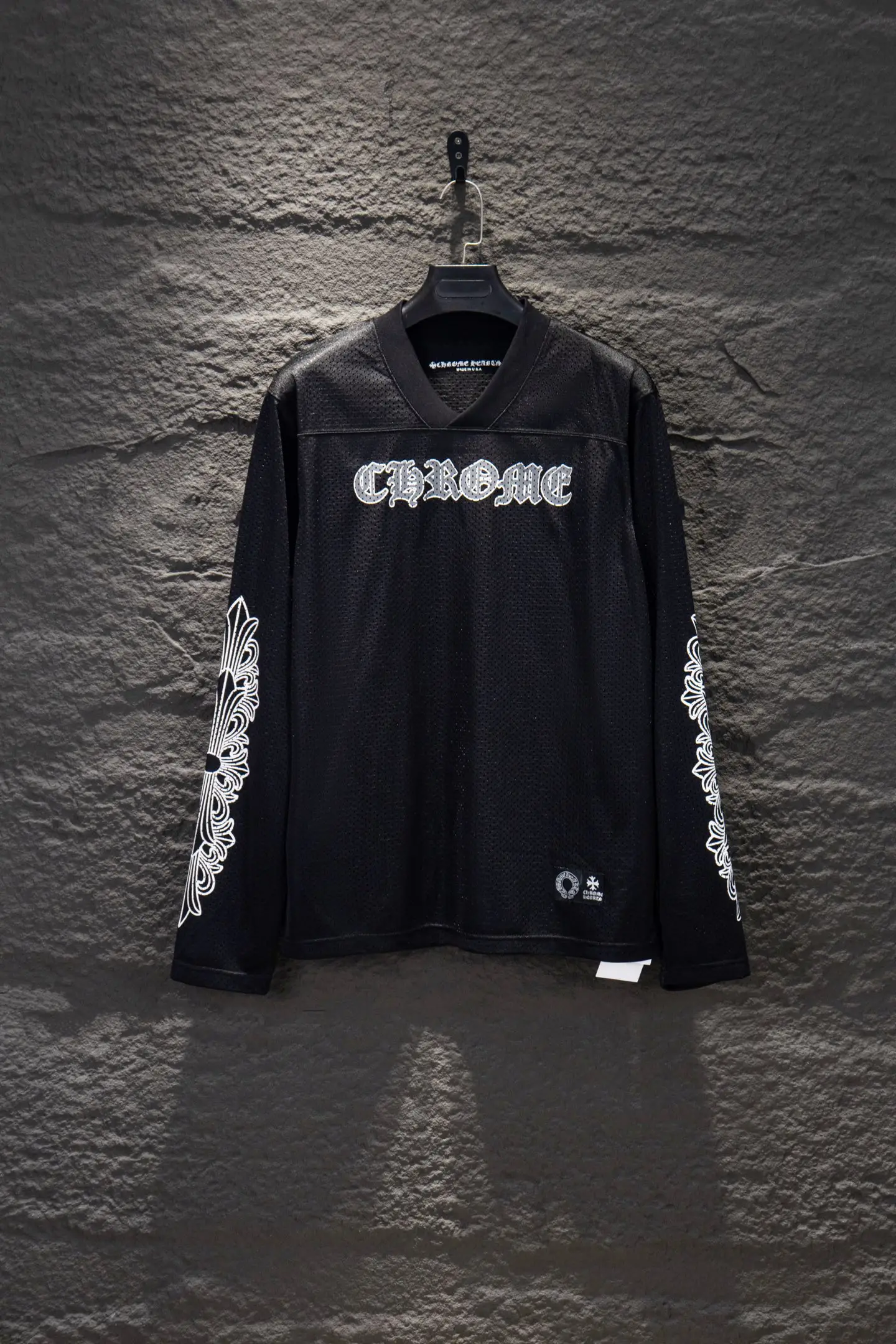 Logo-Print Mesh Long-Sleeve T-Shirt D14524266