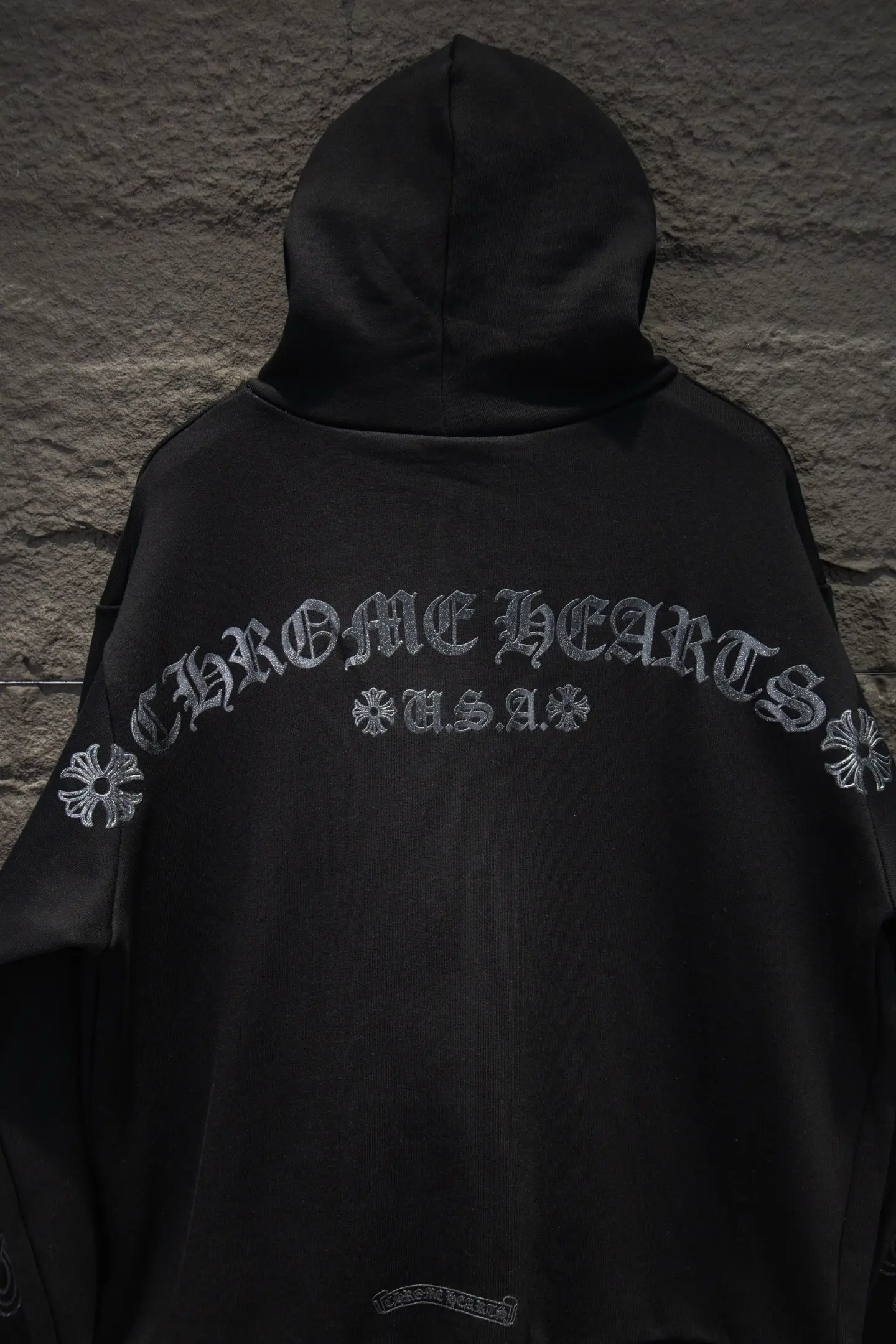 Logo-Print Oversized Cotton-Fleece Hoodie D20524200 — view 5