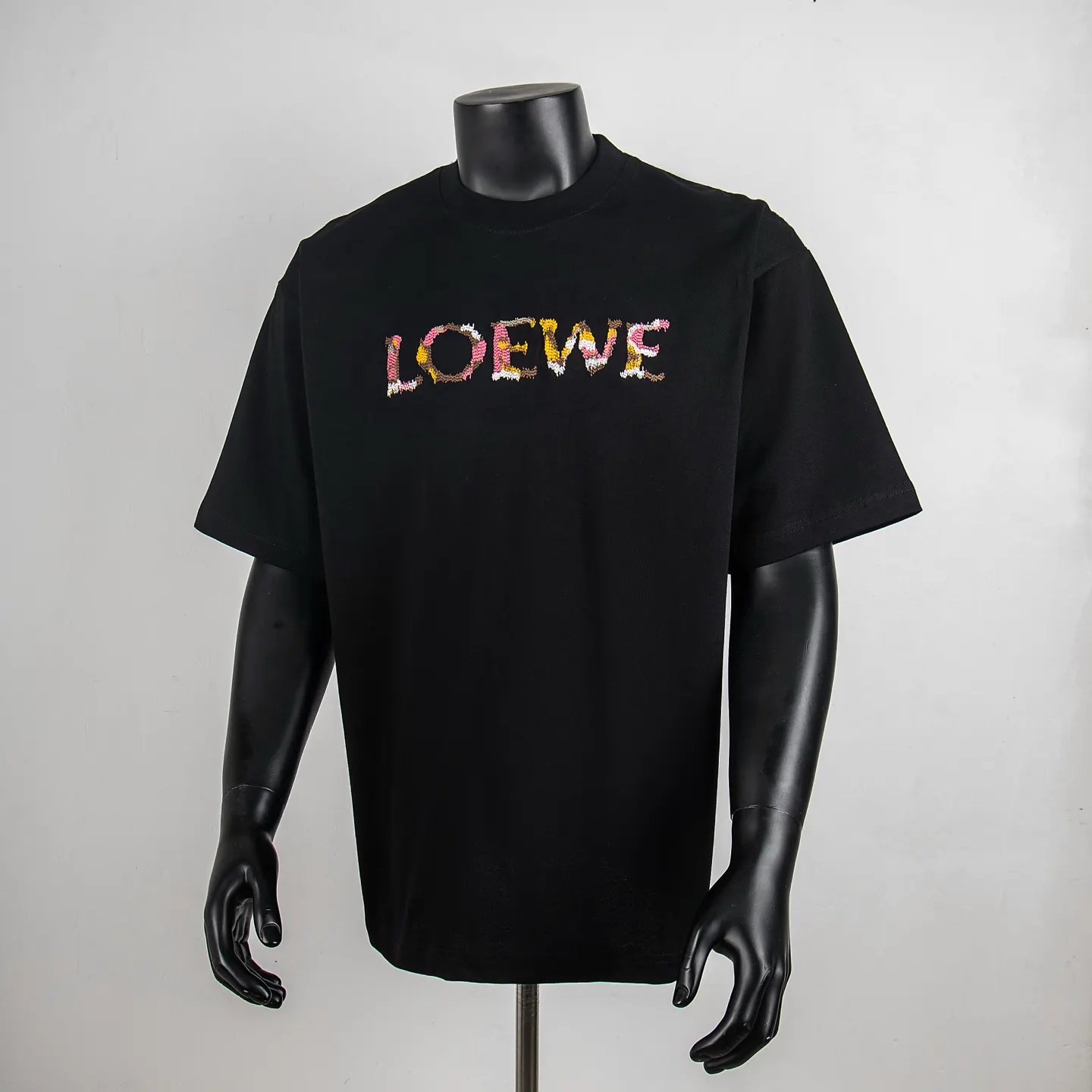 Rainbow Embroidered Logo Cotton T-Shirt D11512737