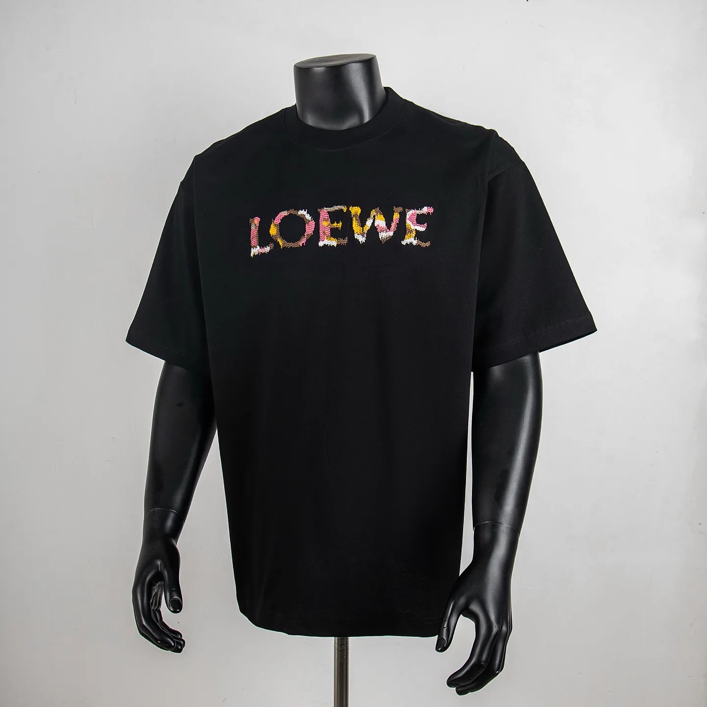Rainbow Embroidered Logo Cotton T-Shirt D11512737