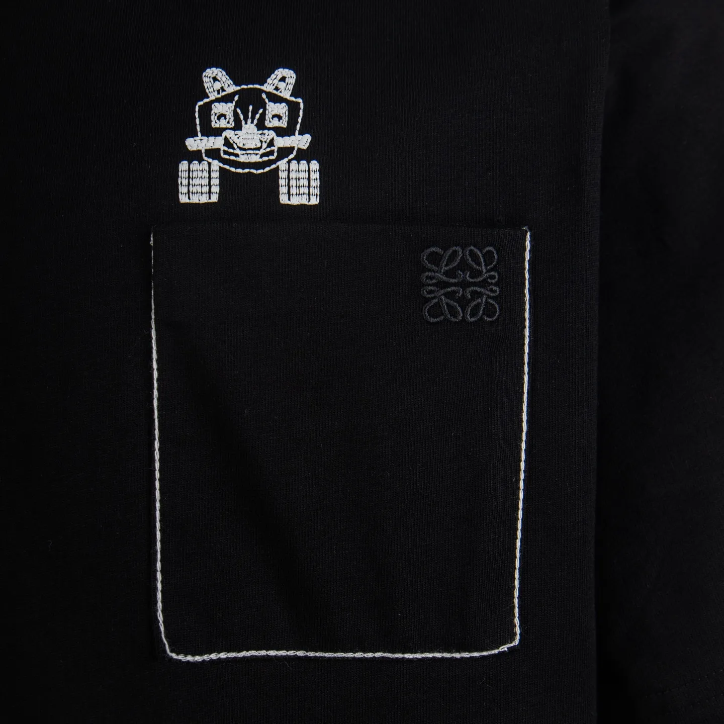 Embroidered Pocket Cotton T-Shirt D11912733 — view 5