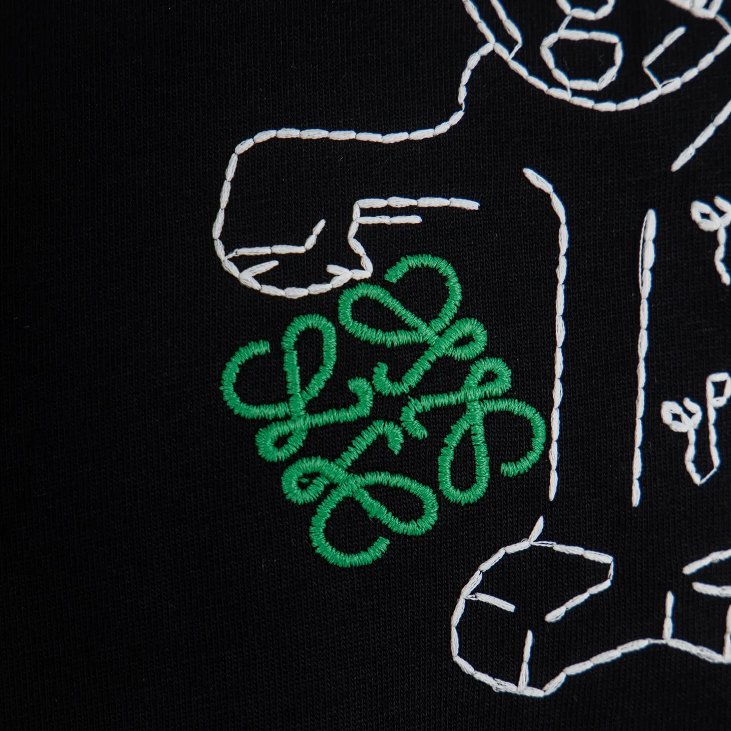 Cat Logo Embroidered Cotton T-Shirt D11912731 — view 6