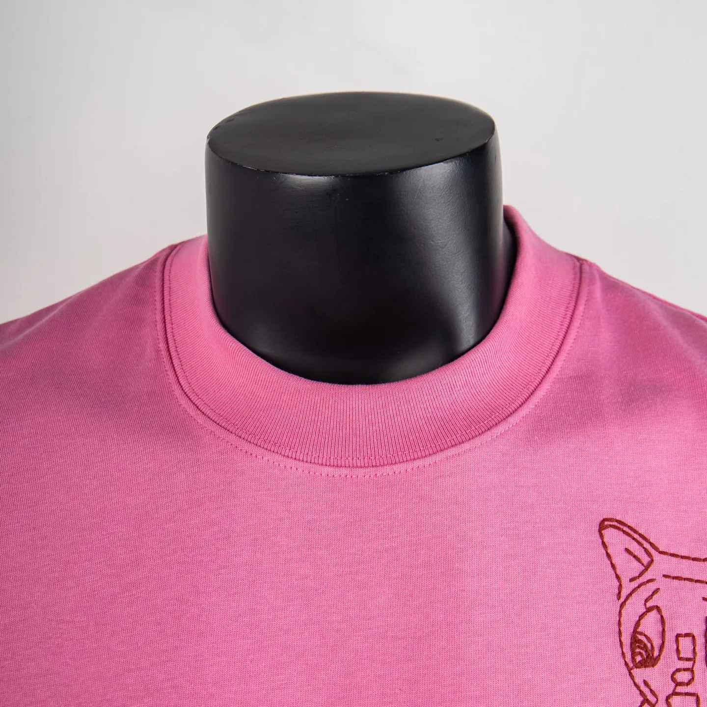 Cat Logo Embroidered Cotton T-Shirt D11912732 — view 3