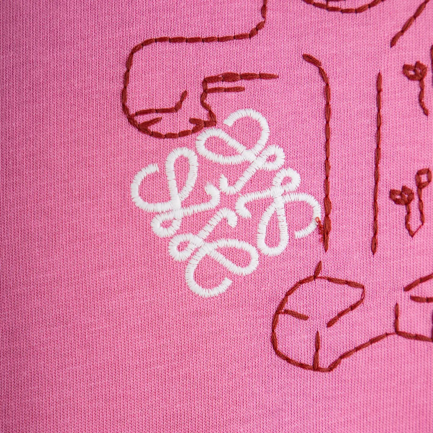 Cat Logo Embroidered Cotton T-Shirt D11912732 — view 6