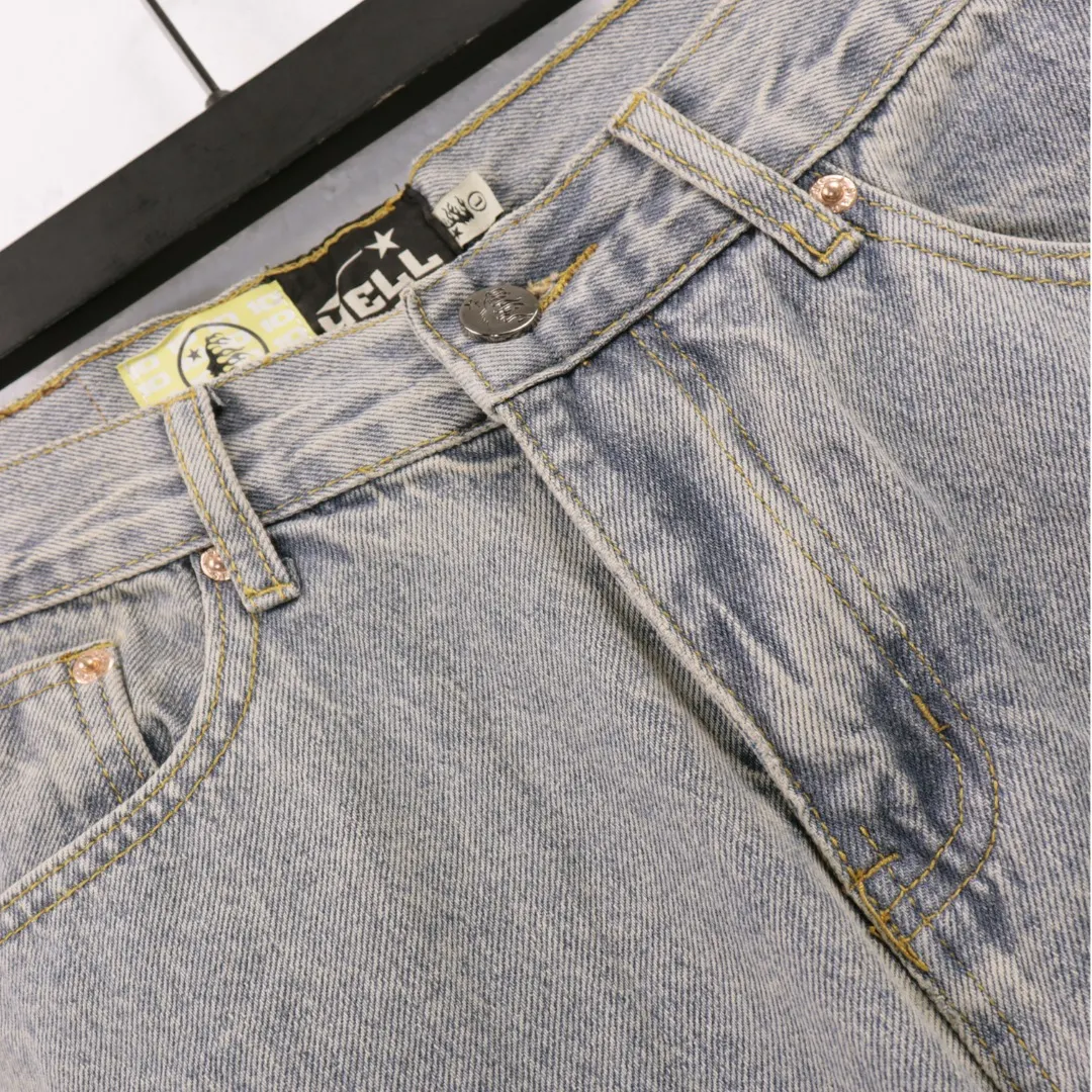 Hellstar Distressed Printed Straight-Leg Jeans D12812266 — view 4