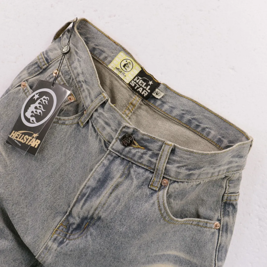 Hellstar Distressed Printed Straight-Leg Jeans D12812266 — view 11