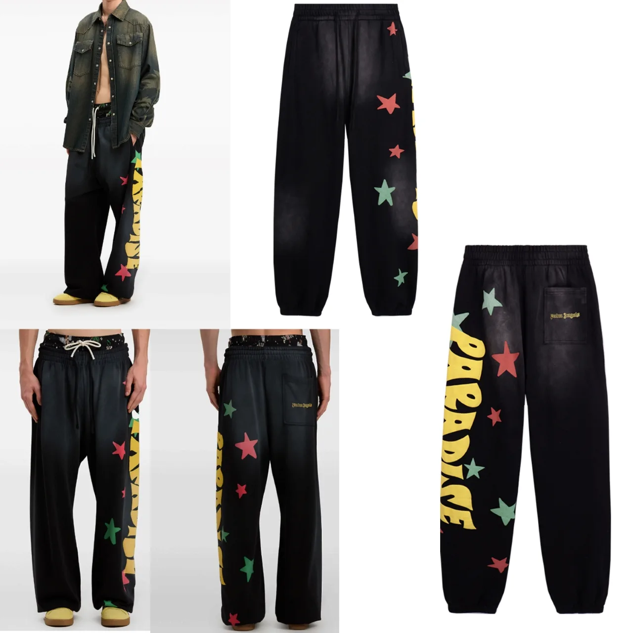 Paradise Printed Washed Cotton Sweatpants D12812283