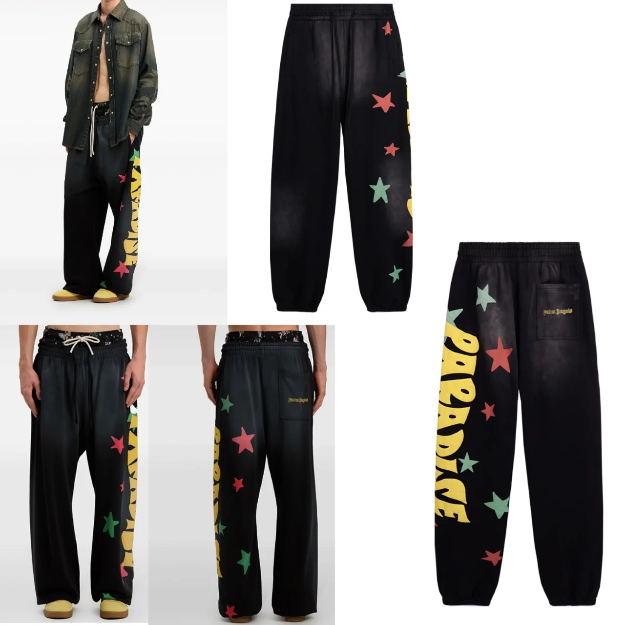 Paradise Printed Washed Cotton Sweatpants D12812283