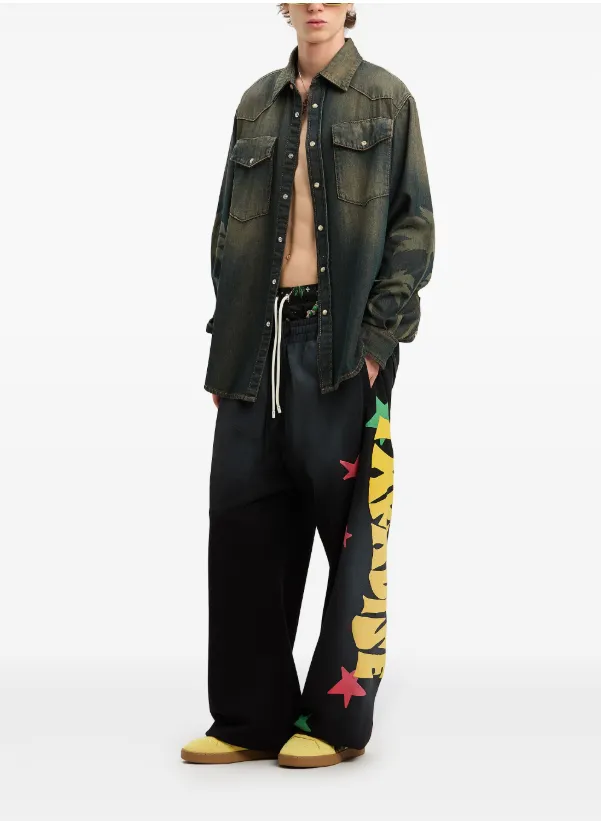 Paradise Printed Washed Cotton Sweatpants D12812283 — view 5
