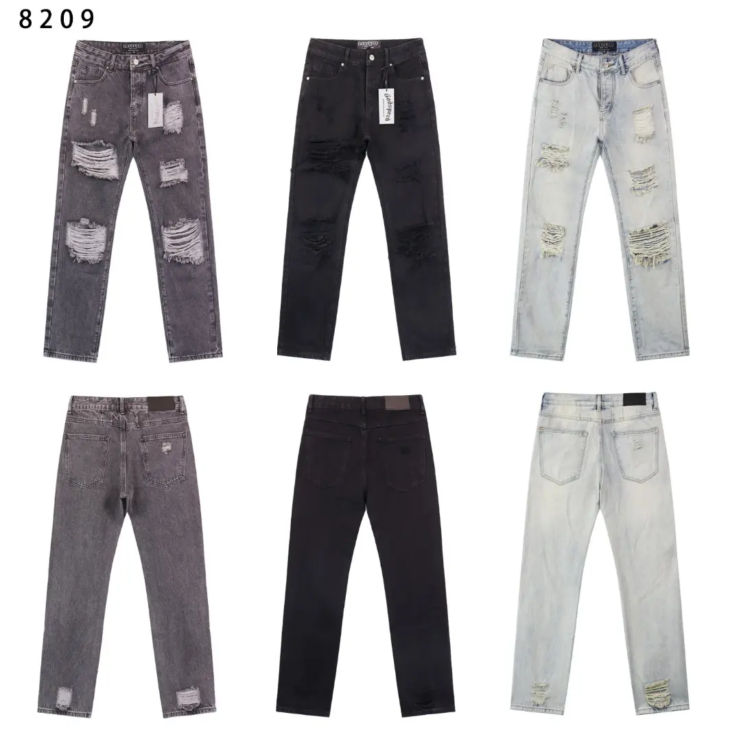 Godspeed Distressed Straight-Leg Jeans D11212264