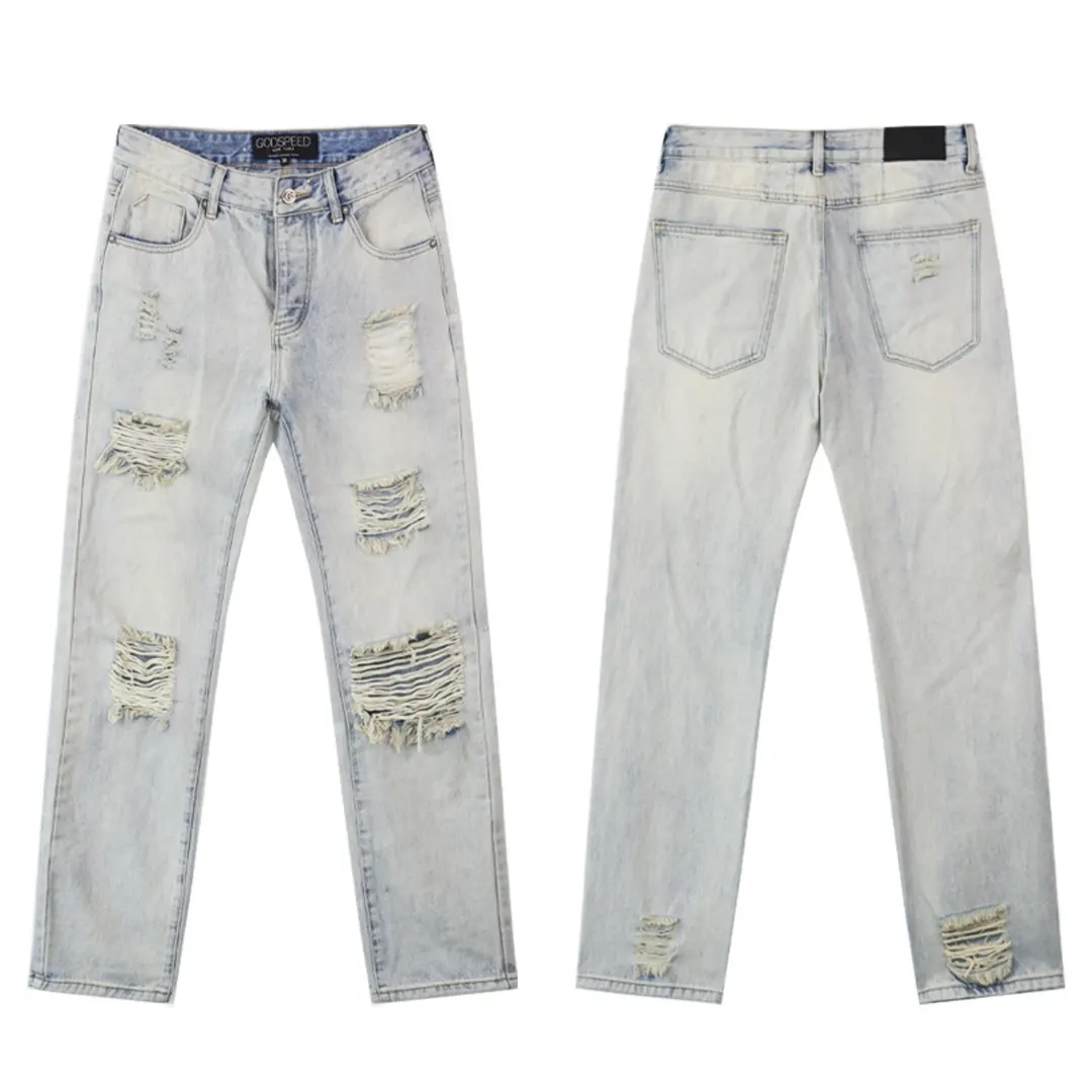 Godspeed Distressed Straight-Leg Jeans D11212264 — view 2