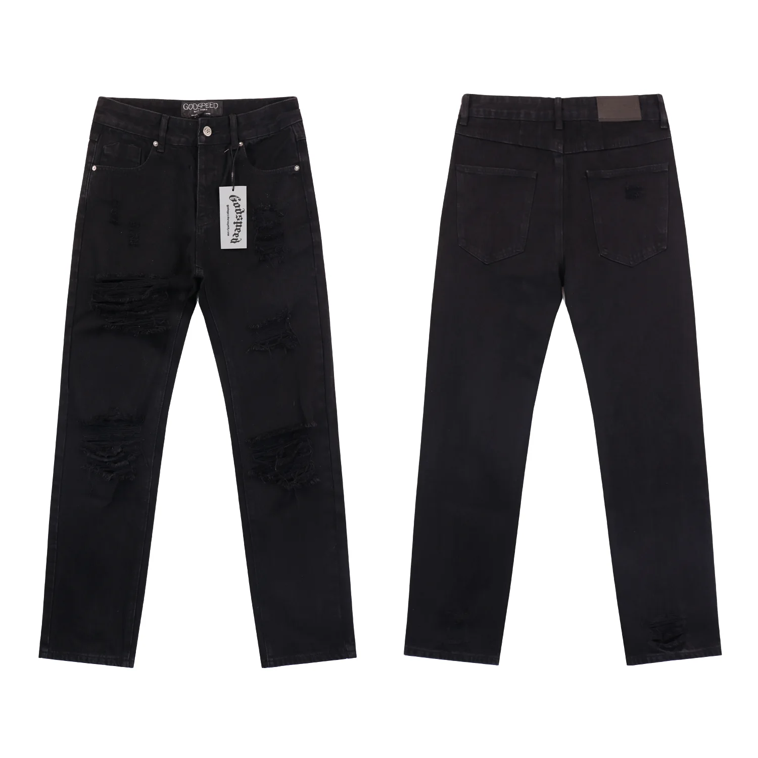 Godspeed Distressed Straight-Leg Jeans D11212264 — view 5