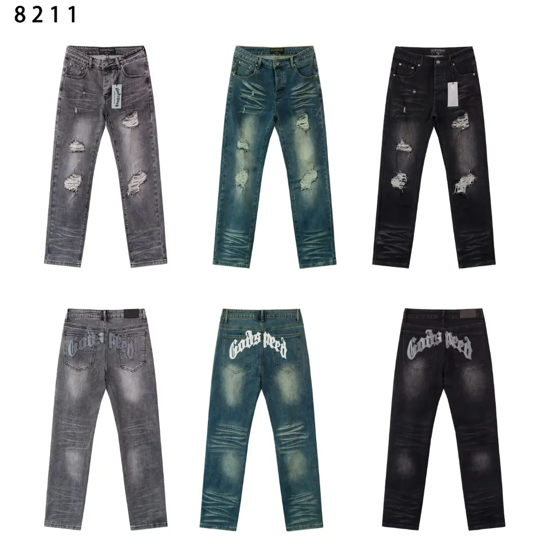 Godspeed Distressed Straight-Leg Jeans D13012265