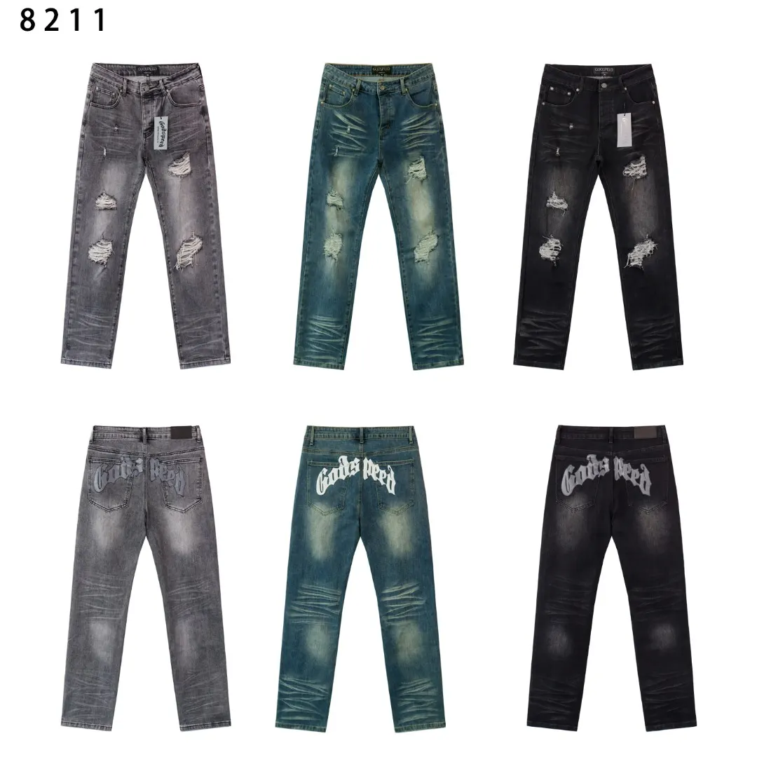 Godspeed Distressed Straight-Leg Jeans D13012265