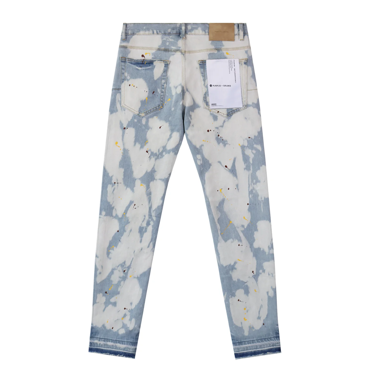 Distressed Paint-Splatter Slim-Fit Jeans D13512263 — view 2