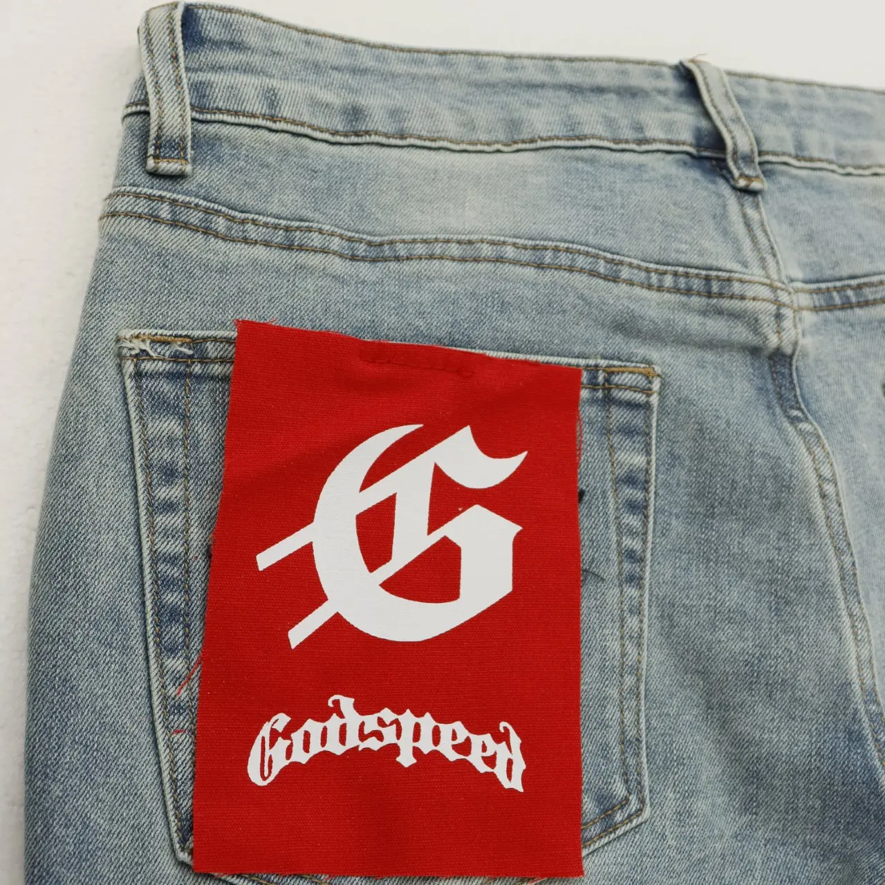 Godspeed Embroidered Flared Denim Jeans D14812262 — view 6