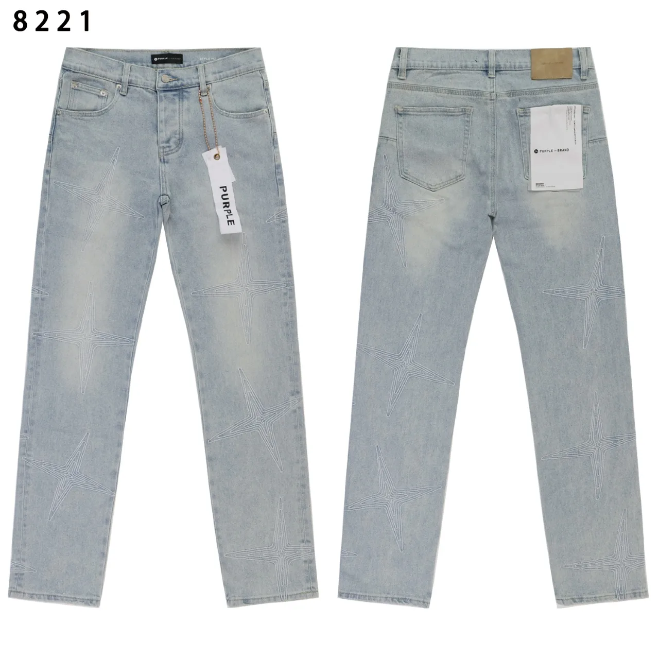 Embroidered Star Slim-Fit Jeans D13012259 — view 3