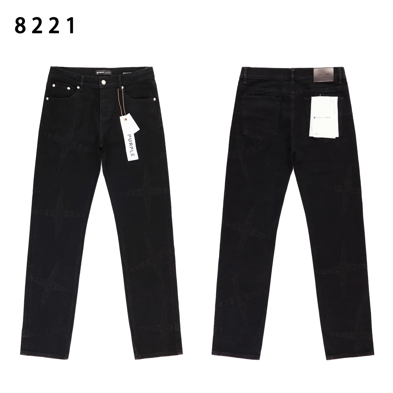 Embroidered Star Slim-Fit Jeans D13012259 — view 4