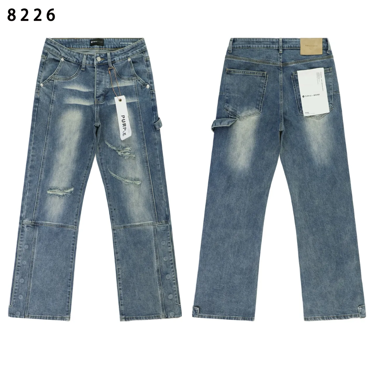 Purple Brand Distressed Straight-Leg Jeans D13812258