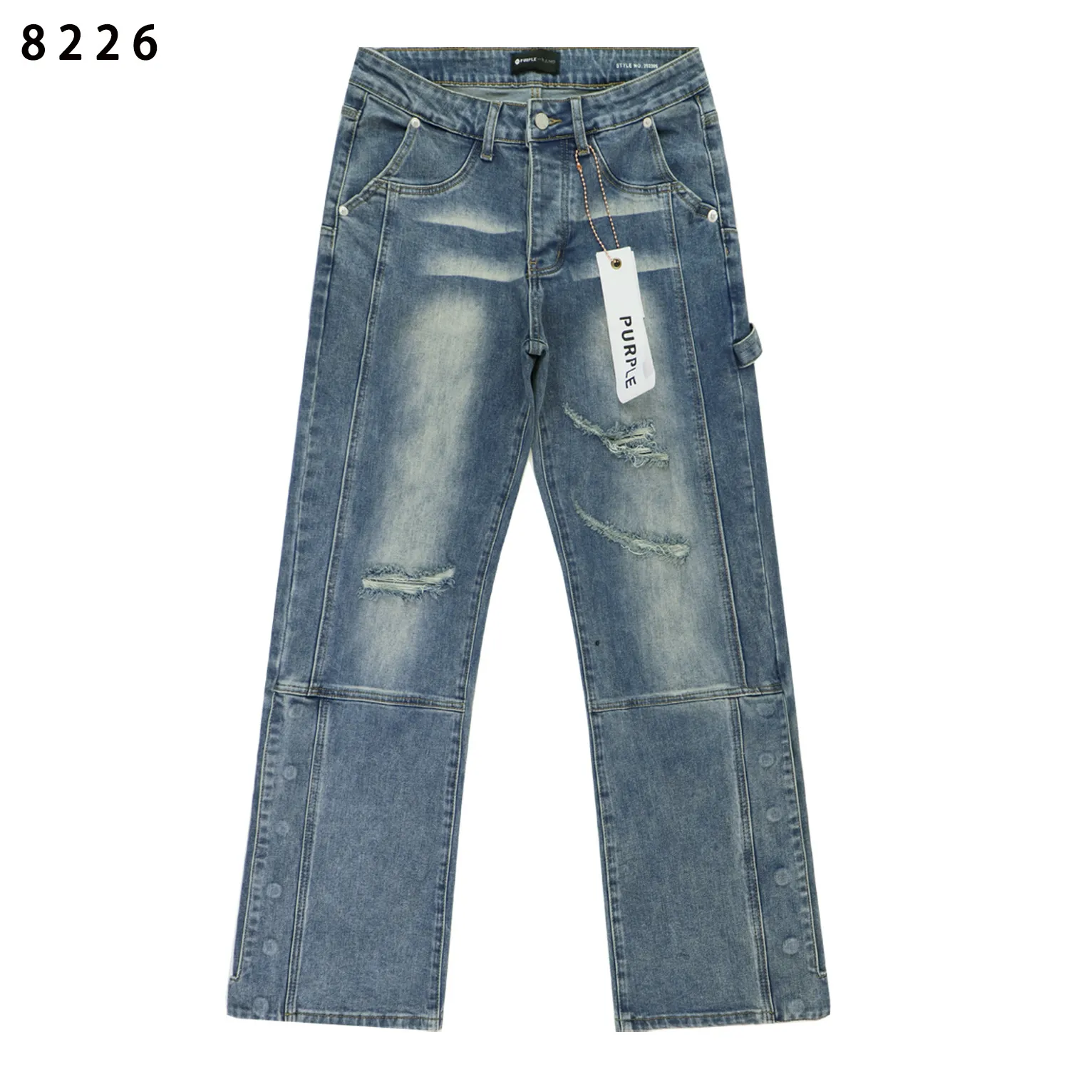 Purple Brand Distressed Straight-Leg Jeans D13812258 — view 3