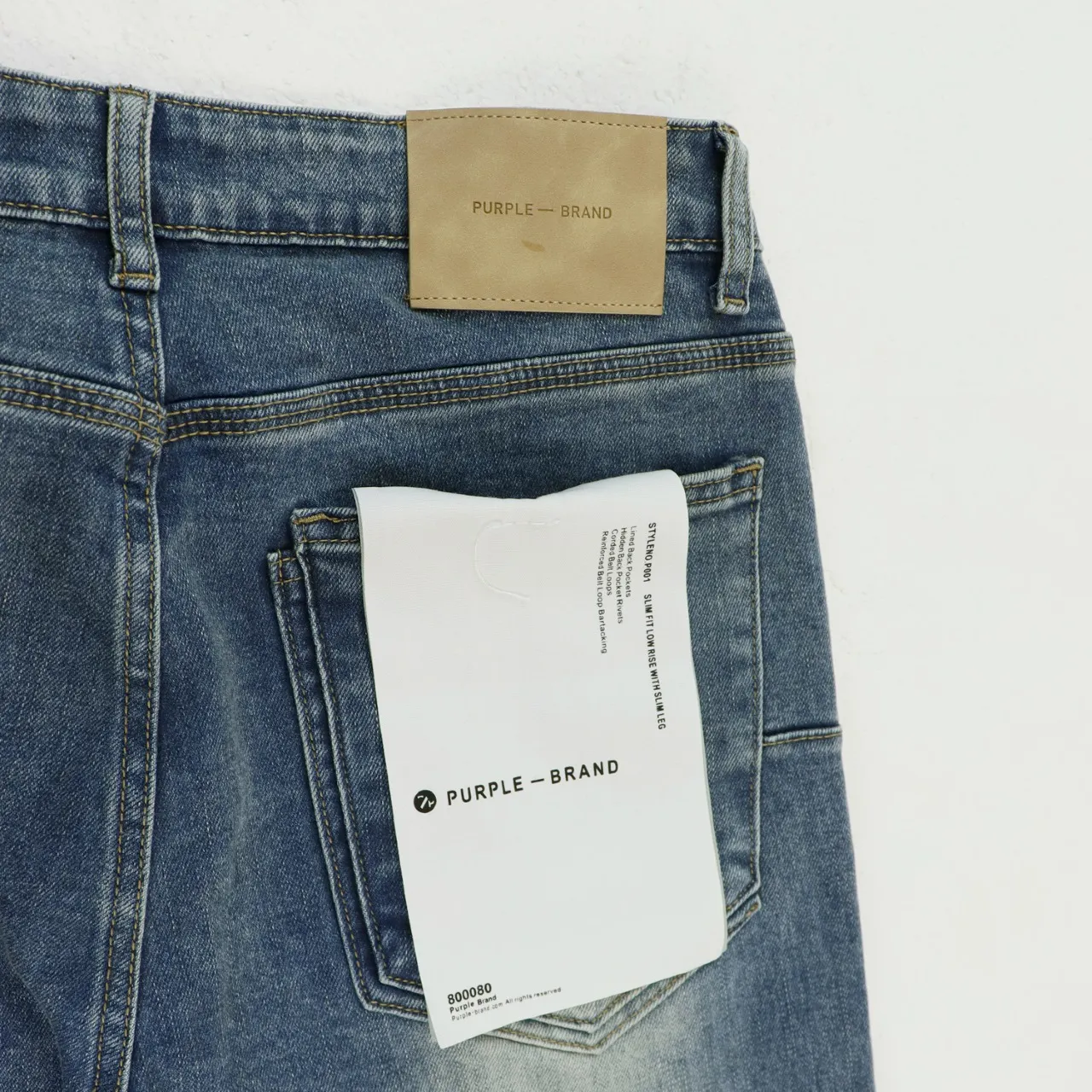 Purple Brand Distressed Straight-Leg Jeans D13812258 — view 6