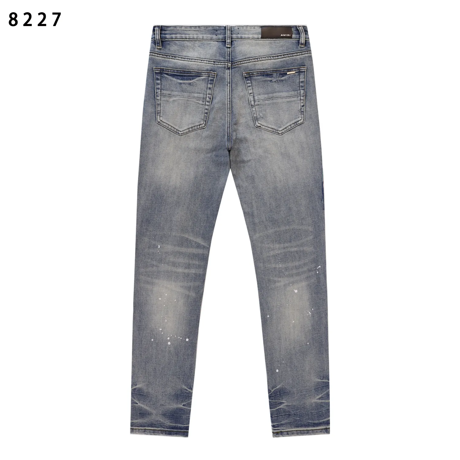 Distressed Slim-Fit Embroidered Jeans D13812256 — view 2