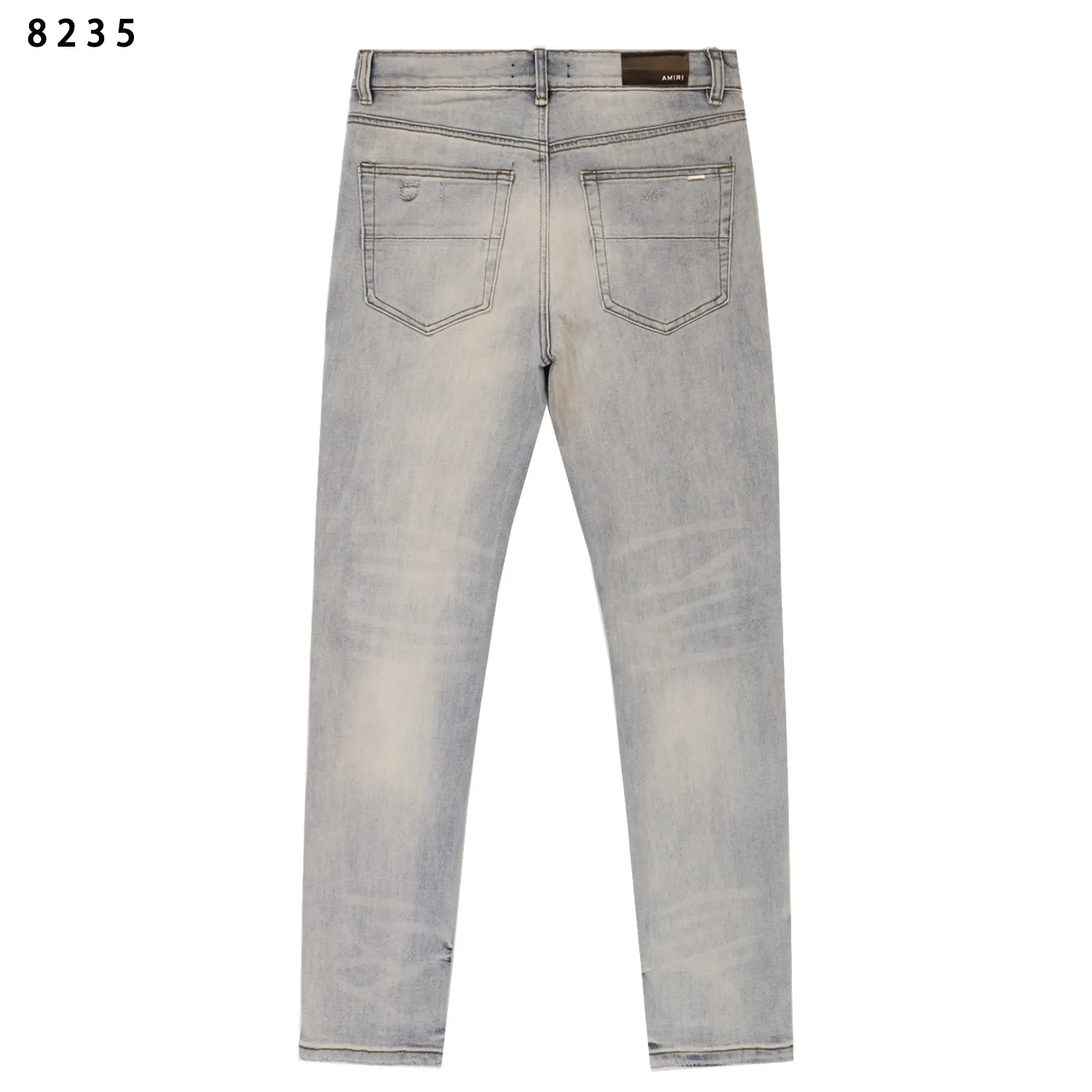 Distressed Slim-Fit Stretch Denim Jeans D12812217 — view 3