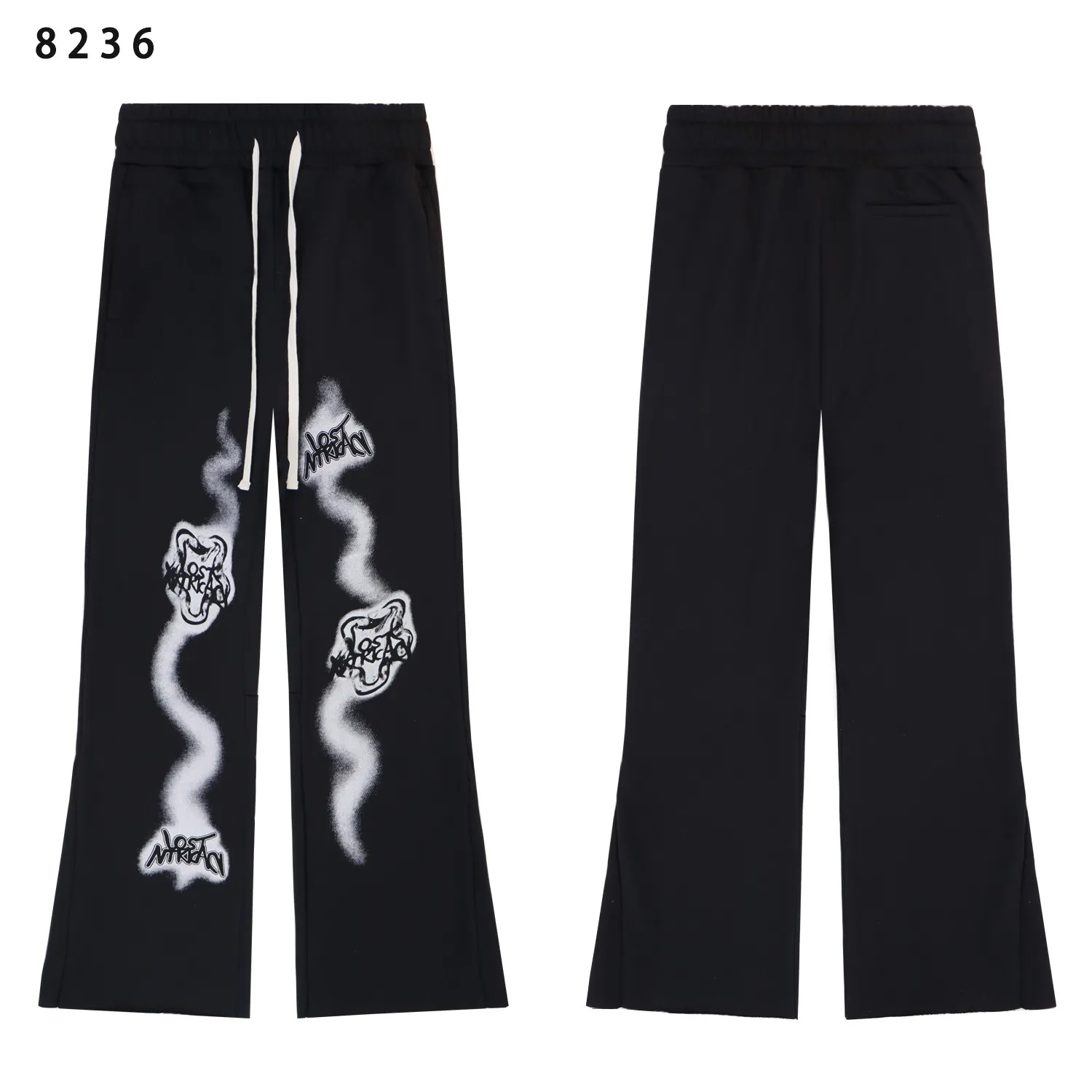 Graphic Print Flared Sweatpants D11812218 — view 3