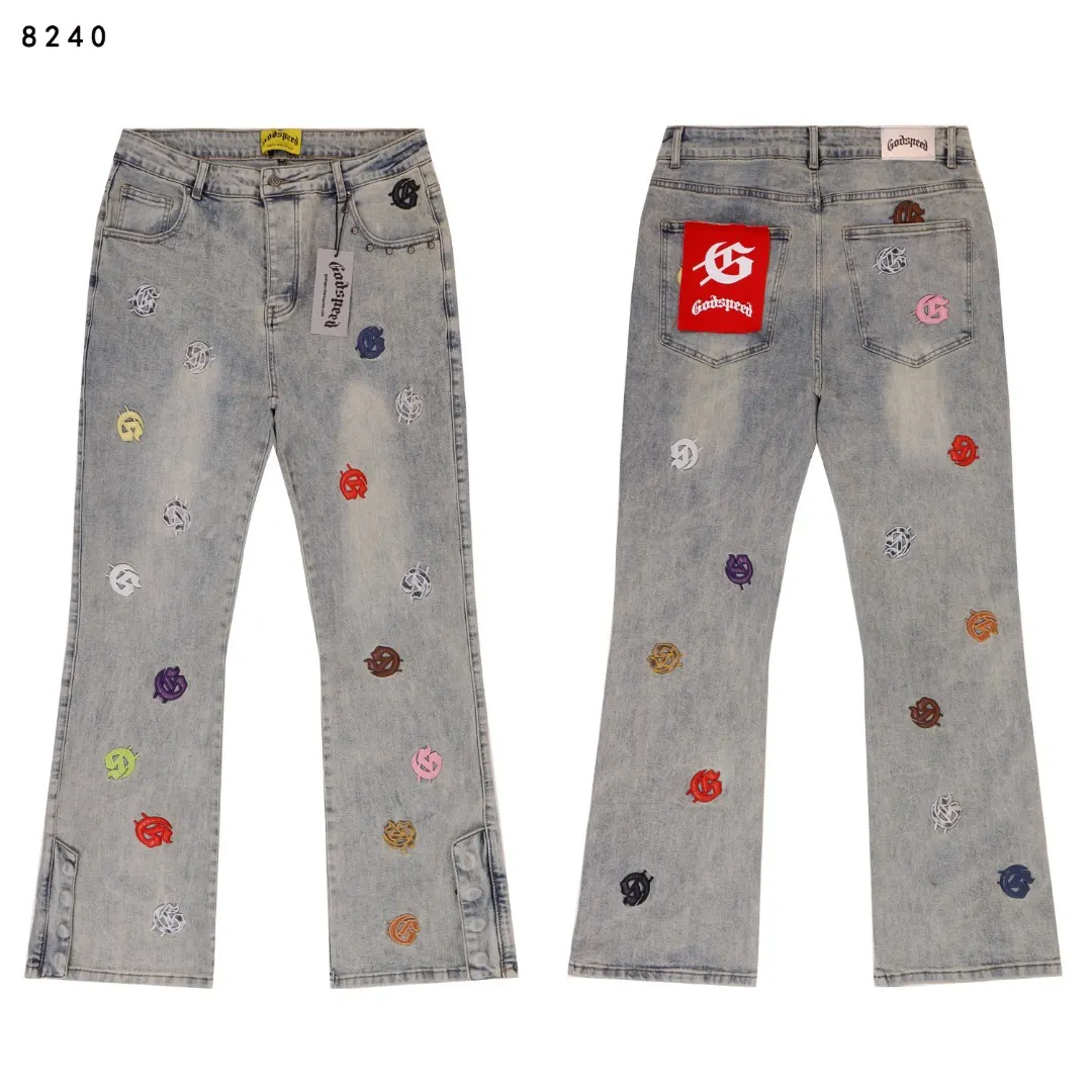 Godspeed Embroidered Flare-Leg Jeans D14812255 — view 2