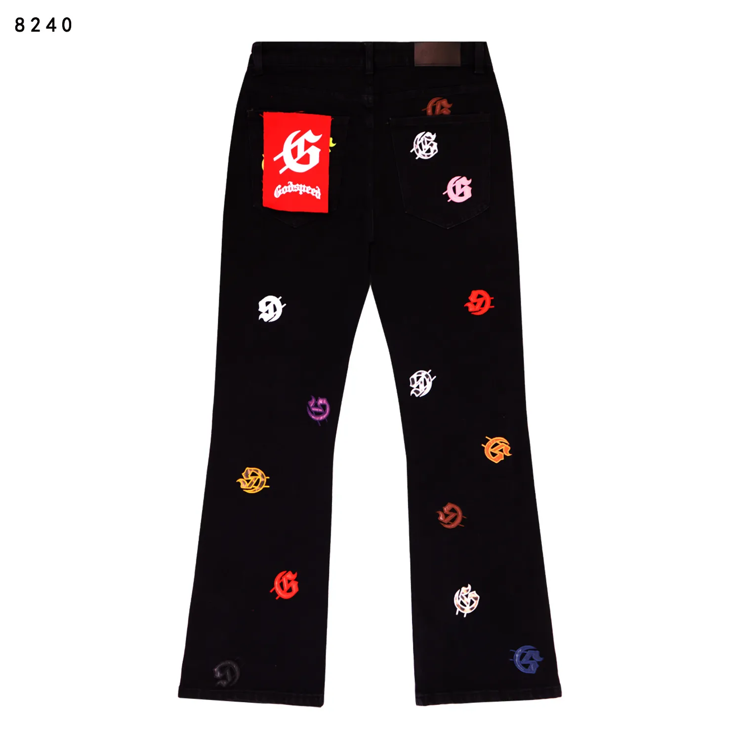 Godspeed Embroidered Flare-Leg Jeans D14812255 — view 5