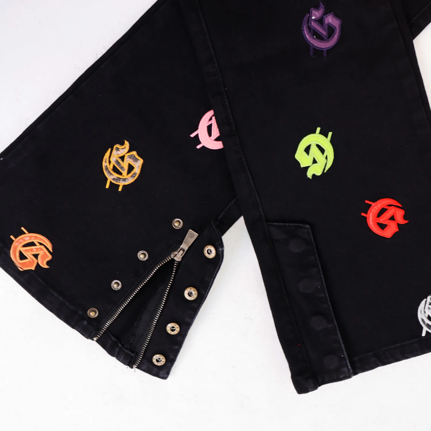 Godspeed Embroidered Flare-Leg Jeans D14812255 — view 7