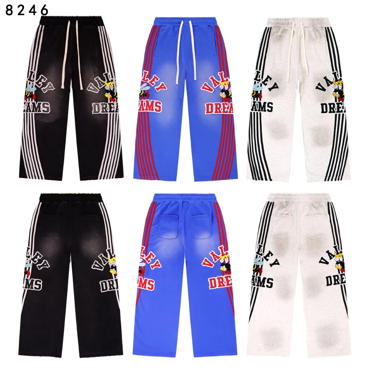 Embroidered Straight-Leg Washed Sweatpants D16012220