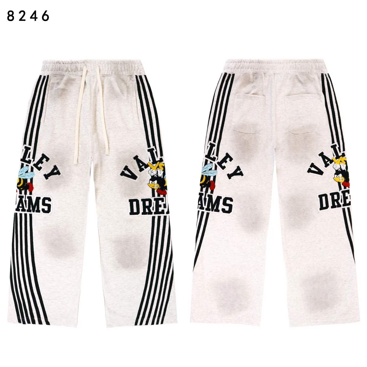 Embroidered Straight-Leg Washed Sweatpants D16012220 — view 2