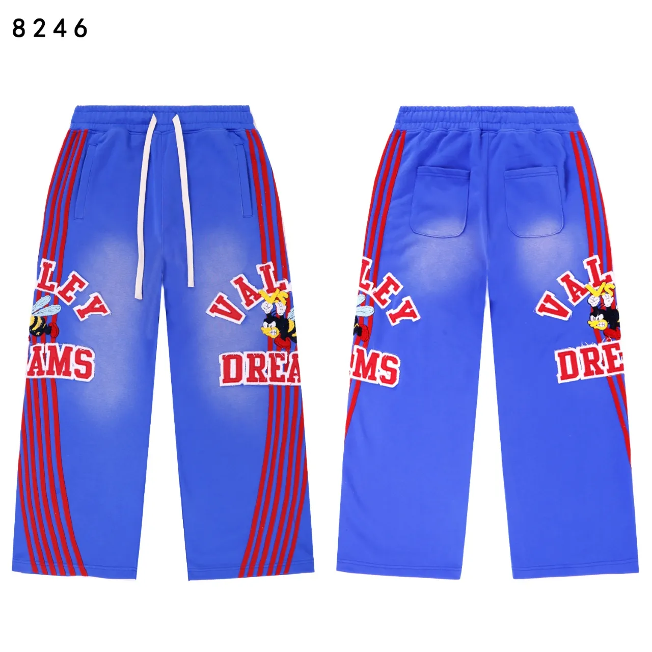 Embroidered Straight-Leg Washed Sweatpants D16012220 — view 4