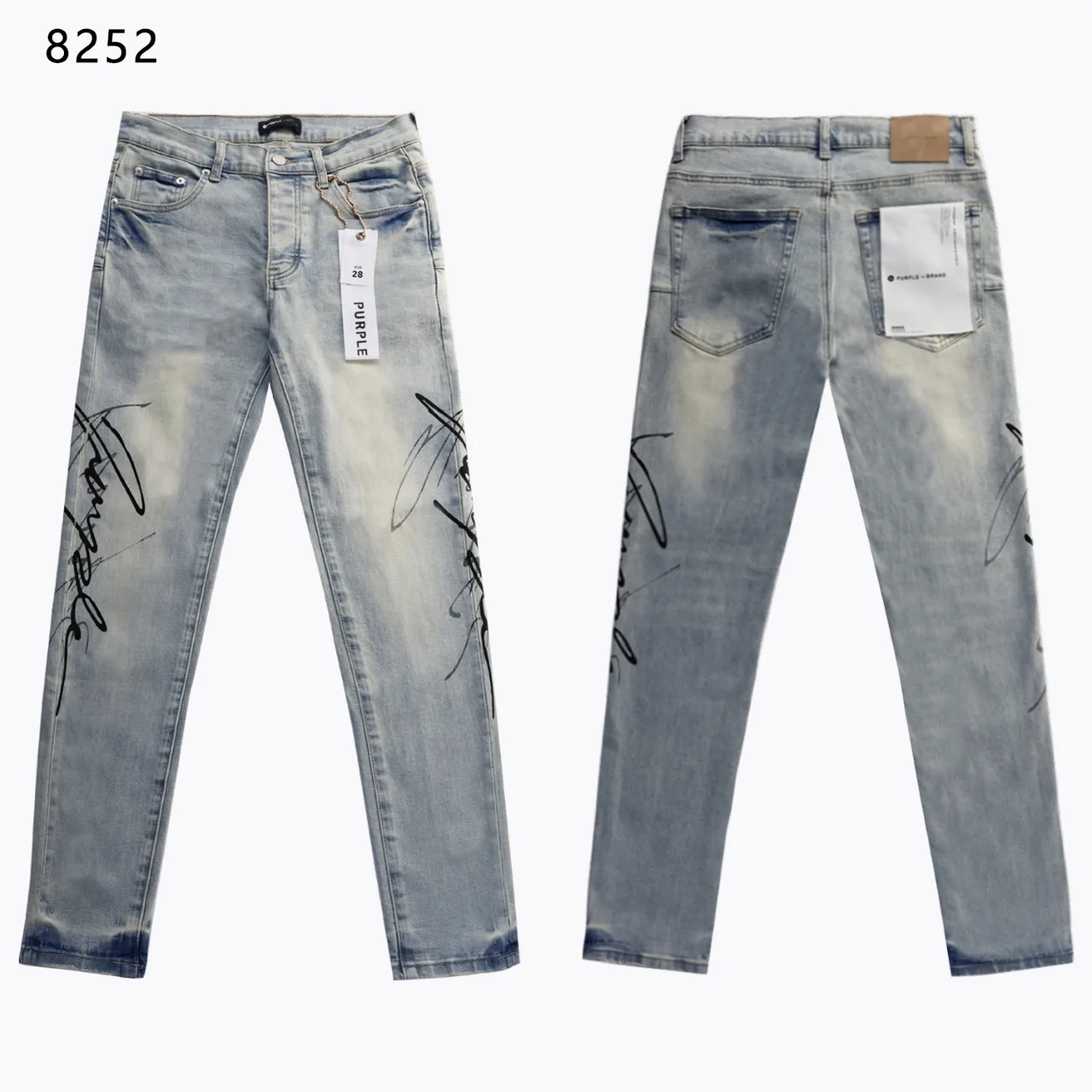 Sinners Print Distressed Slim-Fit Jeans D12812253