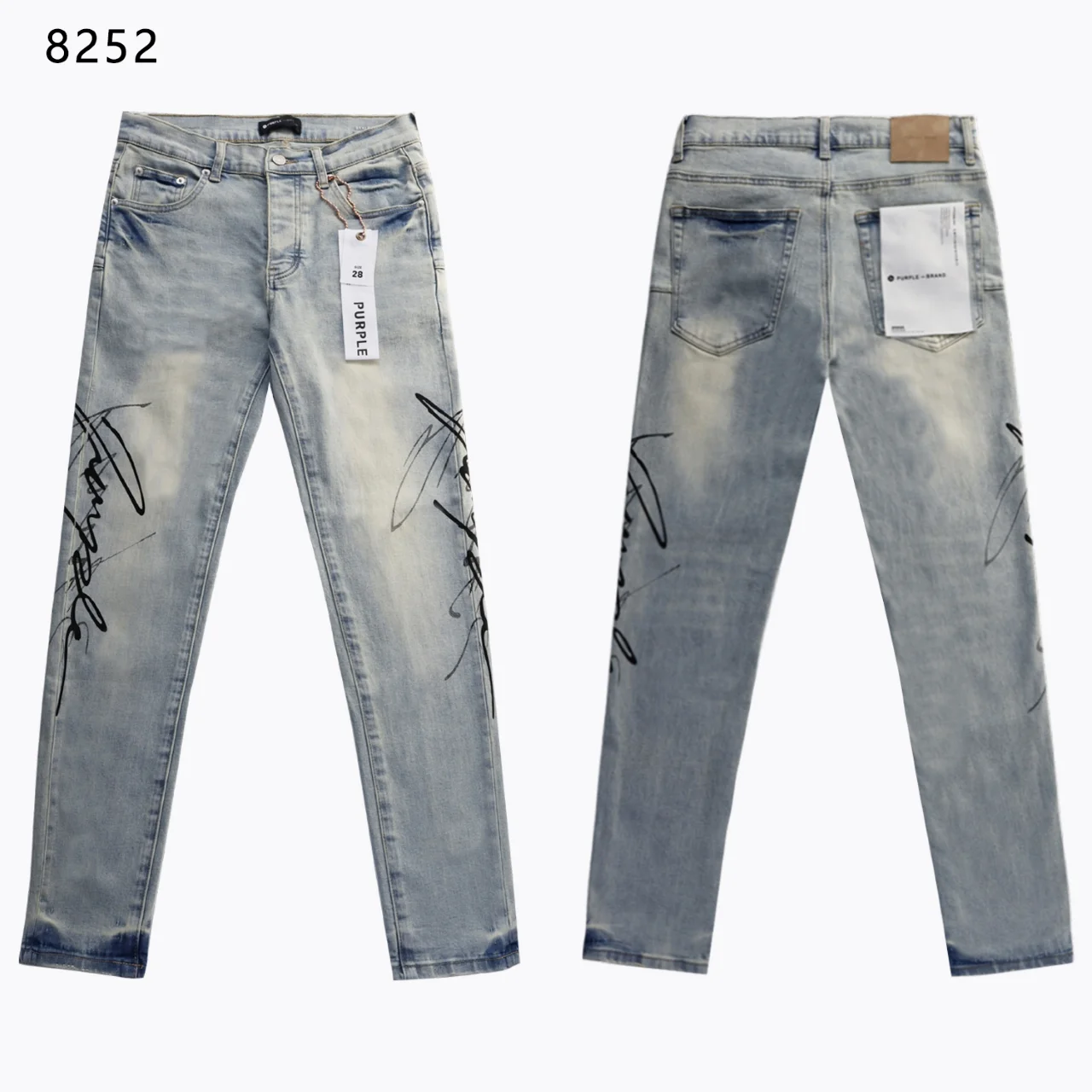 Sinners Print Distressed Slim-Fit Jeans D12812253