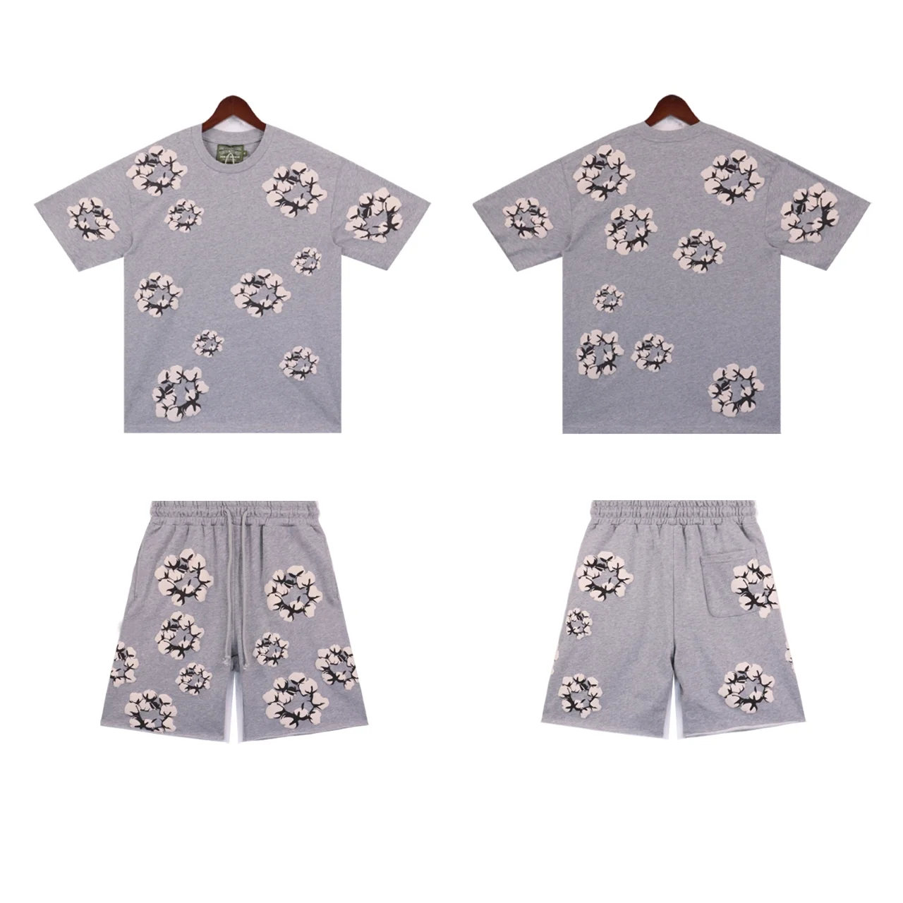Cotton Wreath Print Sweat Shorts D9212284 — view 2