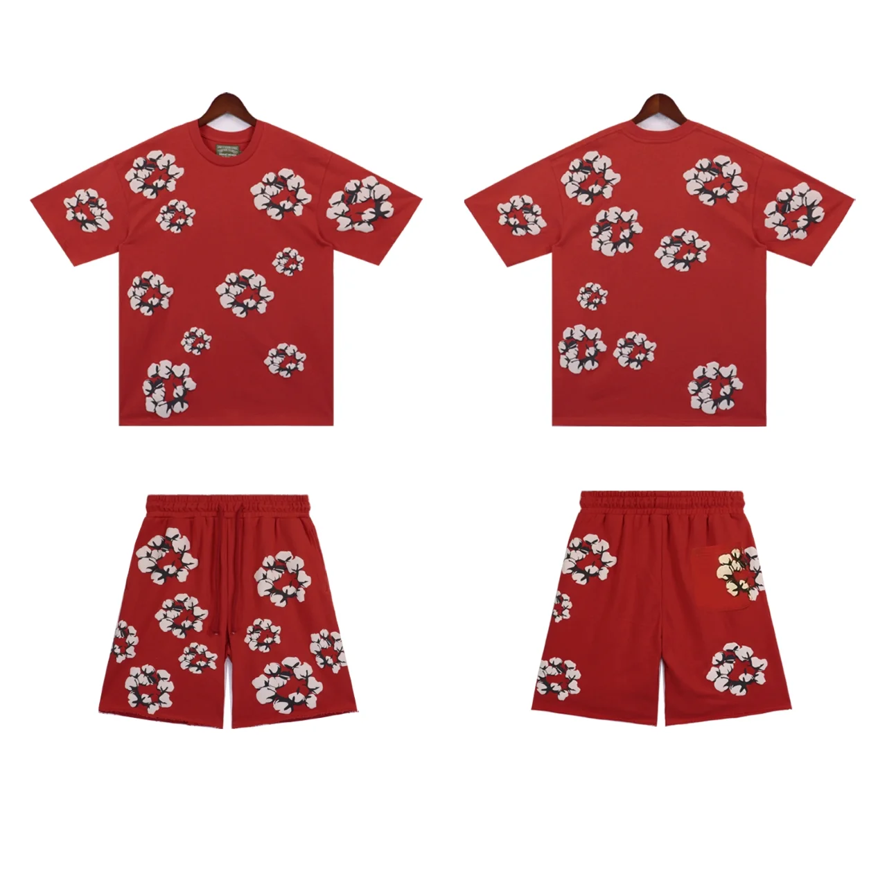 Cotton Wreath Print Sweat Shorts D9212284 — view 5