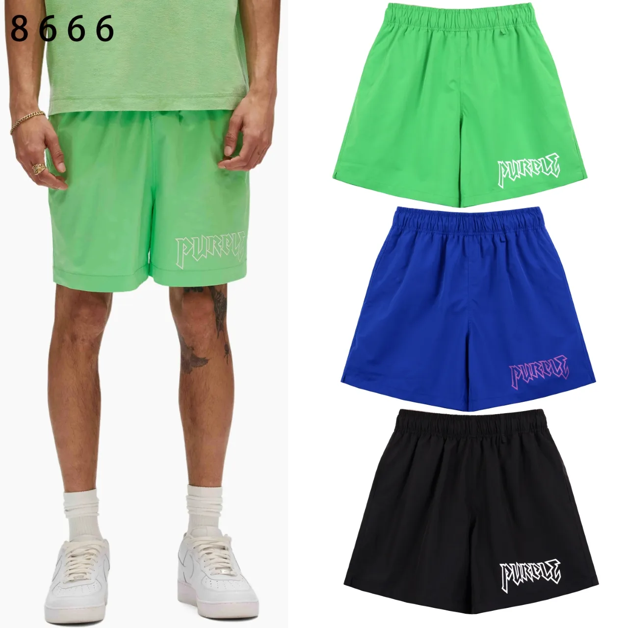 Logo Print Mesh-Lined Shorts D8212285