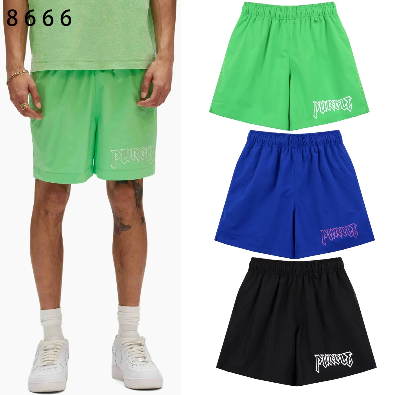 Logo Print Mesh-Lined Shorts D8212285