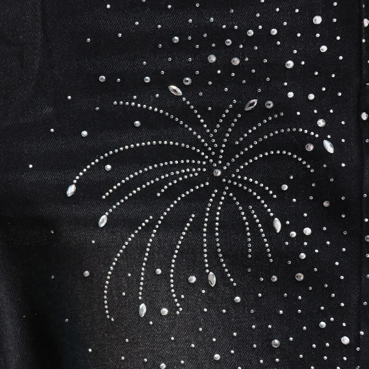 Crystal-Embellished Denim Shorts D12512173 — view 4