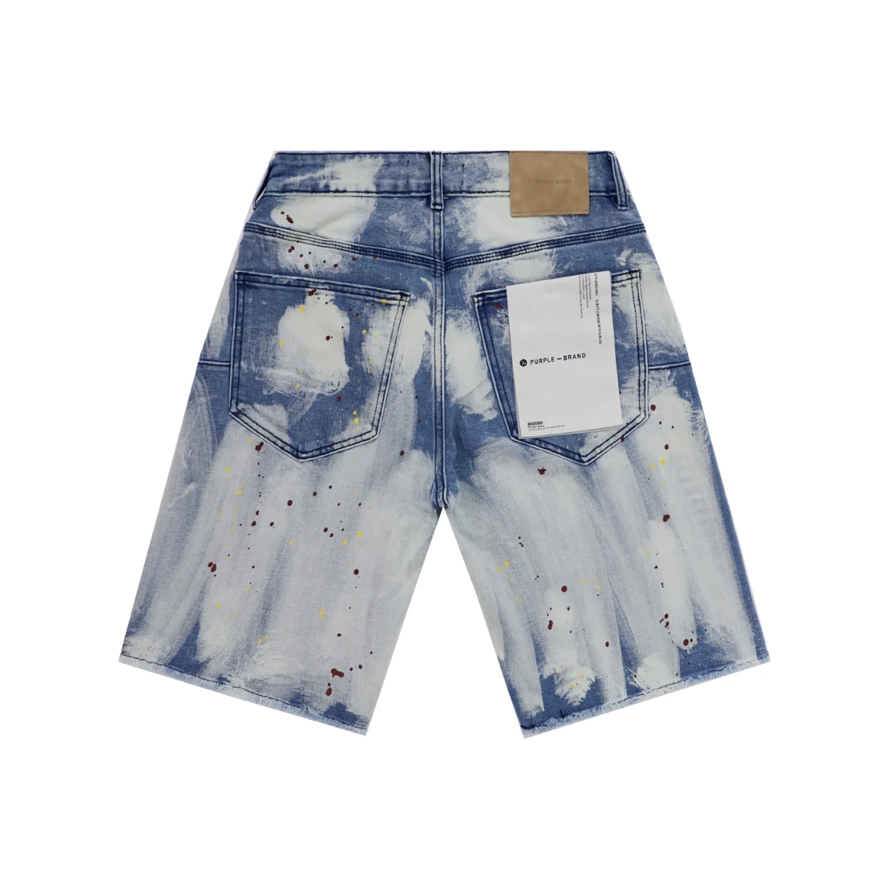 Hand-Painted Distressed Denim Shorts D11512261 — view 2