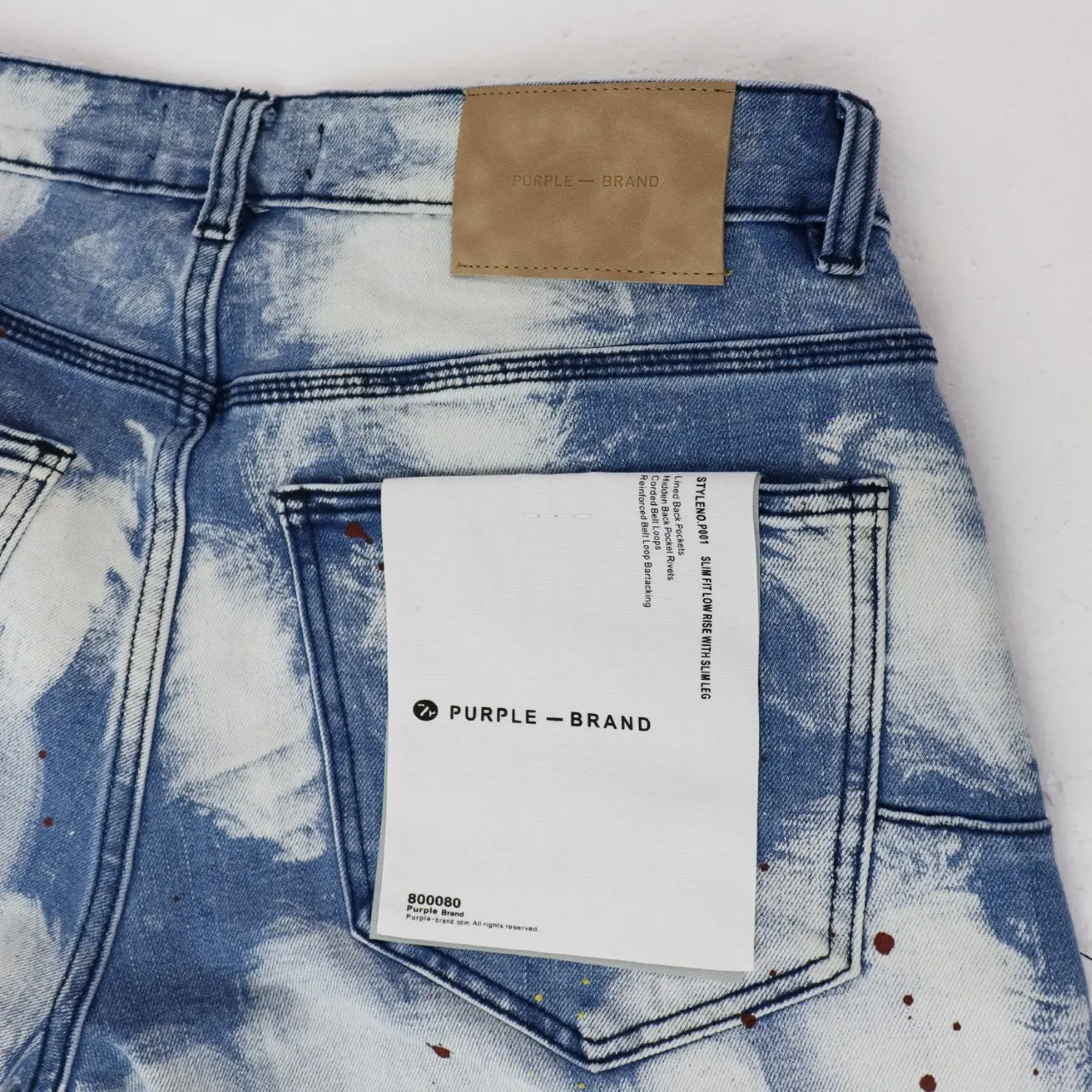 Hand-Painted Distressed Denim Shorts D11512261 — view 4