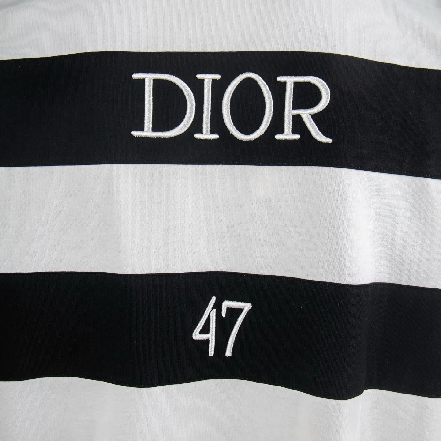 Dior 47 Embroidered Cotton T-Shirt D12512719 — view 5