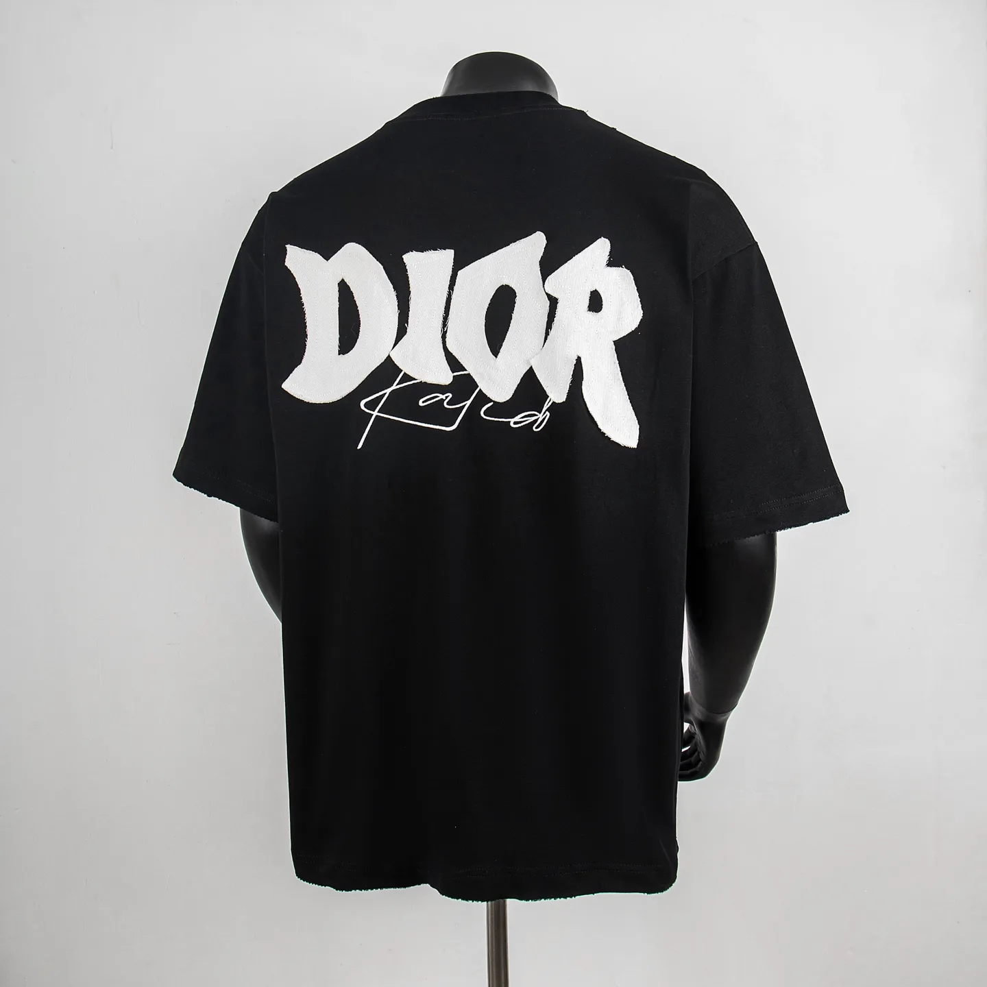 Logo Embroidery Distressed Cotton T-Shirt D12512716 — view 2