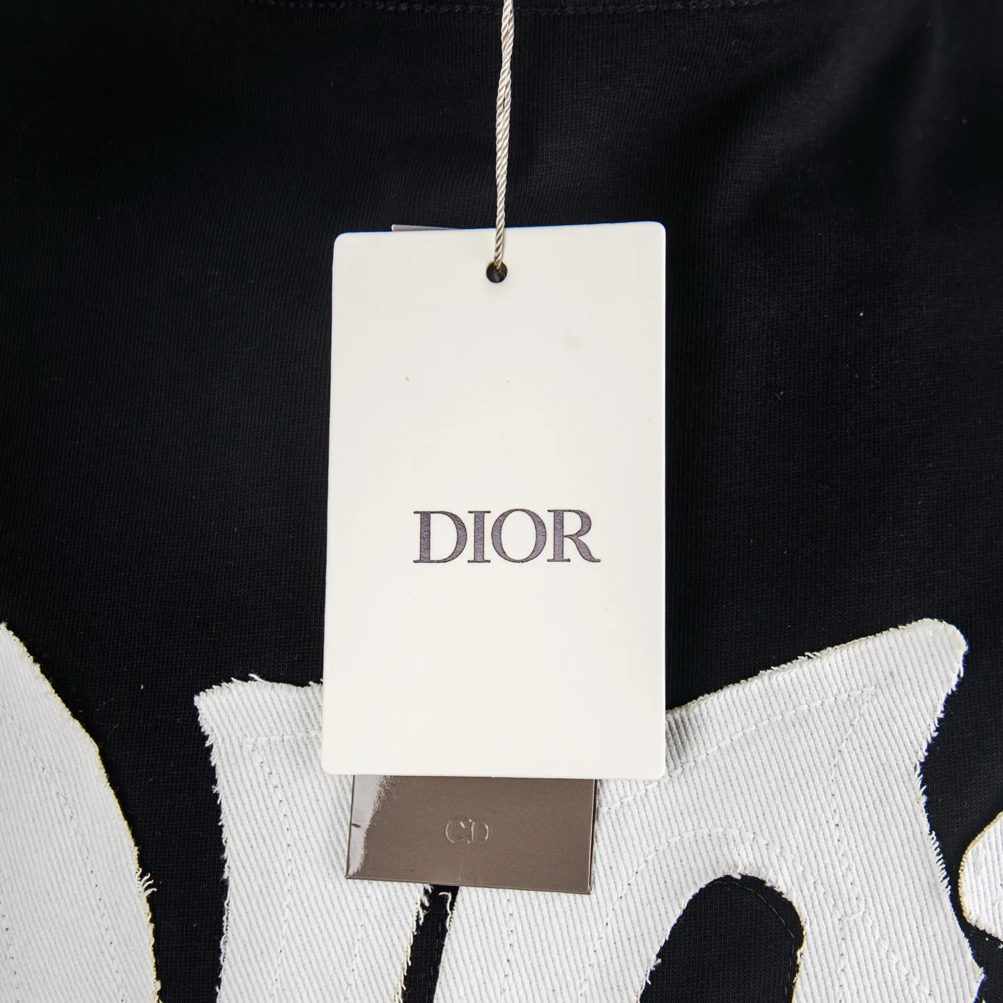 Logo Embroidery Distressed Cotton T-Shirt D12512716 — view 7