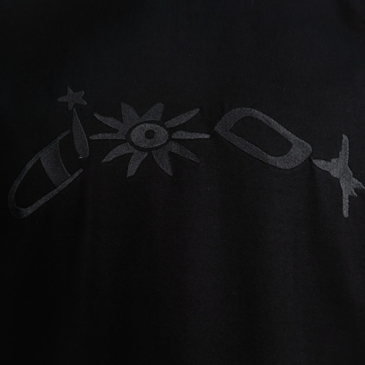 Distressed Logo Embroidered Cotton T-Shirt D11912712 — view 5
