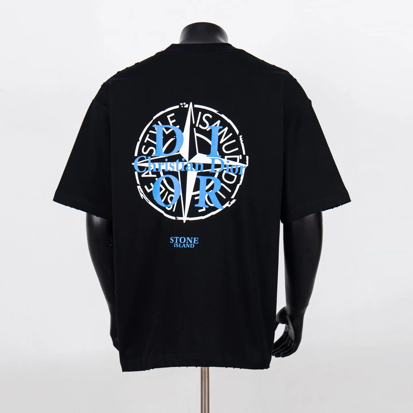 Logo Print Distressed Cotton T-Shirt D11912701 — view 2