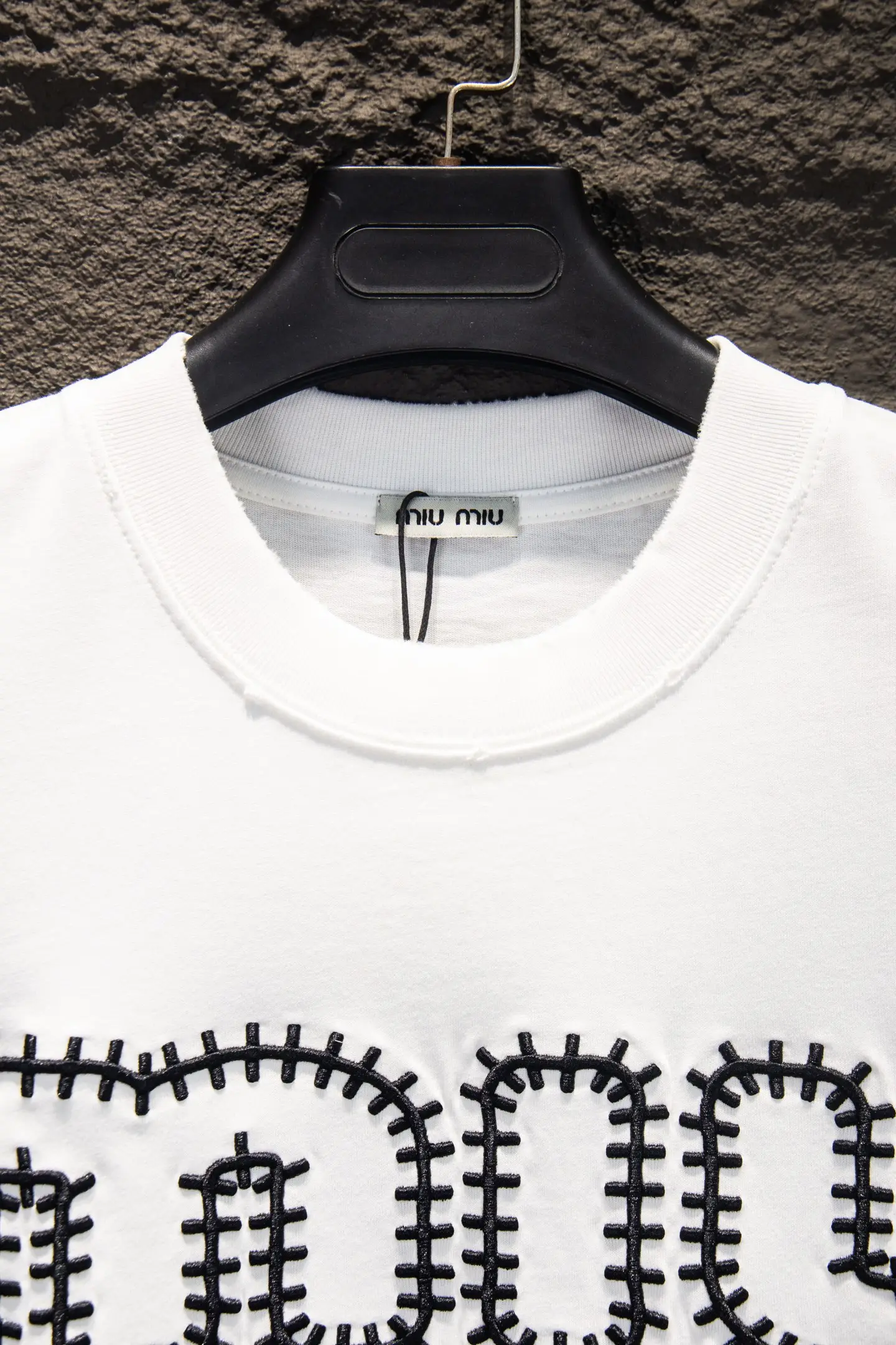 Embroidered Distressed Oversized T-Shirt D12915471 — view 3