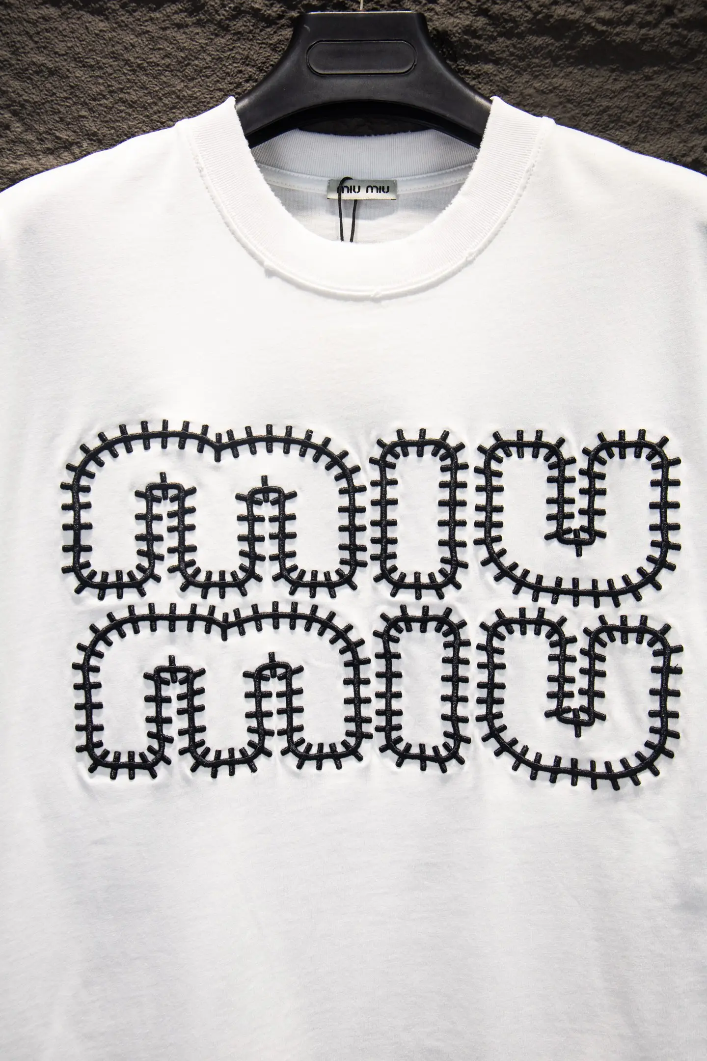Embroidered Distressed Oversized T-Shirt D12915471 — view 4